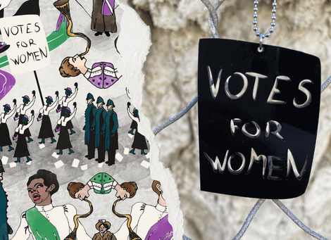Mönstret Suffragette & Votes for Women smycke